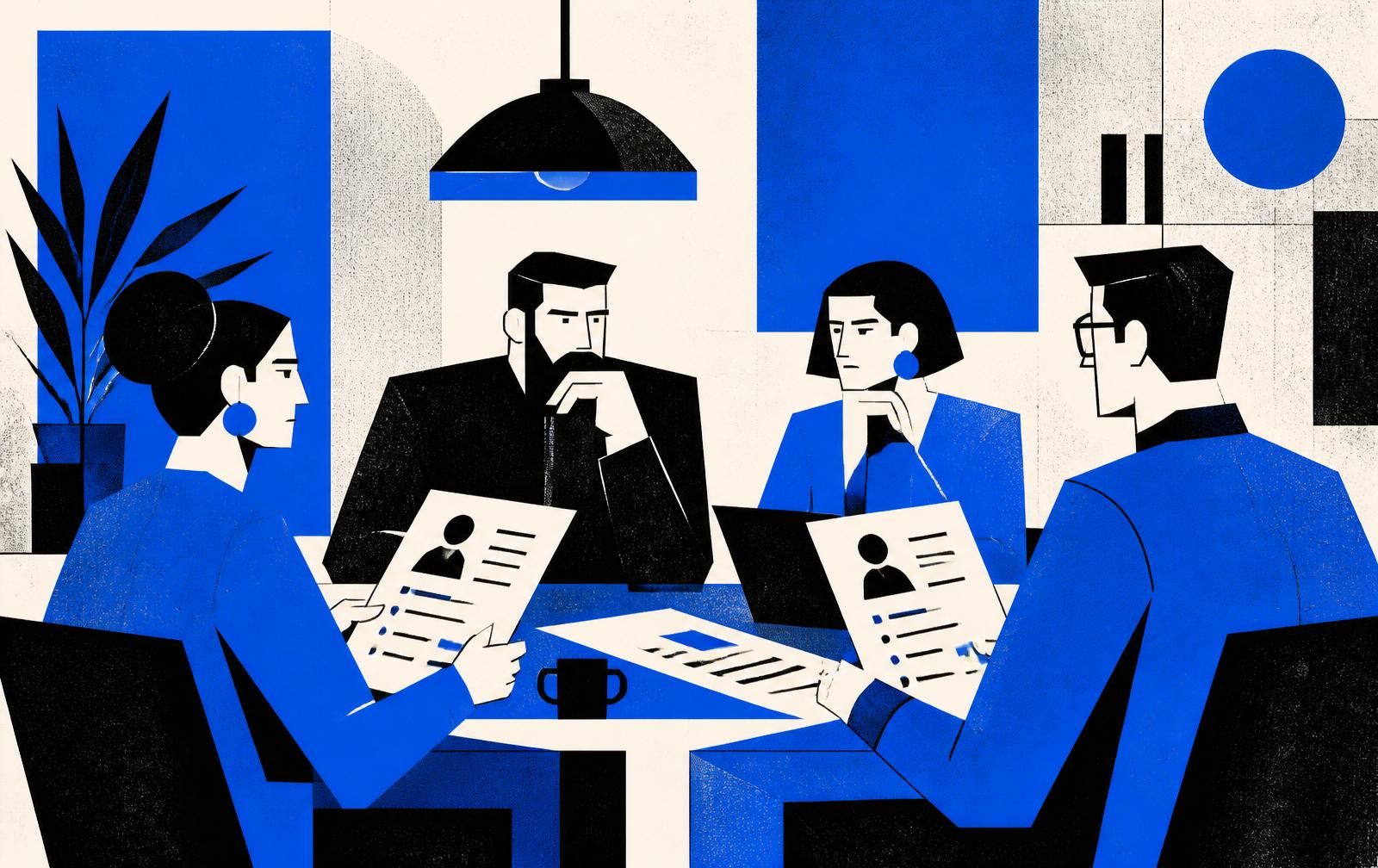 People tailoring resumes on laptops